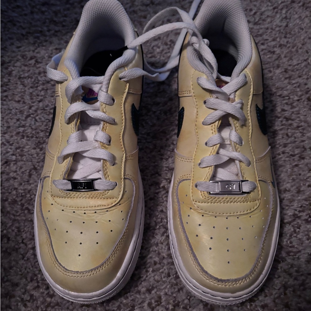 Nike Kids Yellow Sneakers with White Accents